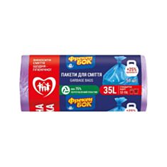 Пакети для сміття Фрекен Бок HD 50*60 фіолетовий 35 л 50 шт - фото
