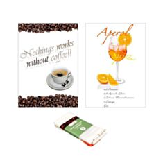 Набір кухонних рушників Home Line 122988 Кава+апероль 40*60 2 шт - фото