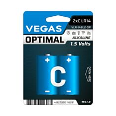 Батарейки Vegas C Alkaline Optimal VLR-14BL2-OP 2 шт - фото