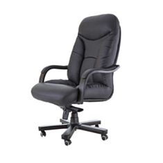 Крісло для керівників Richman Максимус Люкс Вуд М3 чорне - фото