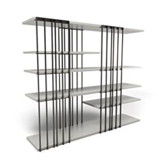 Стеллаж Merx Gallery ГЛ116 сизый 26008893 - фото