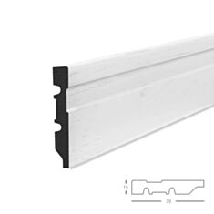 Плінтус MARCO decor SPC 7915-703 біле дерево 79*2900 мм - фото