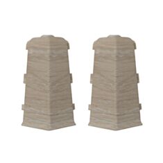 Угол внешний для плинтуса Arbiton Indo70 42 дуб песочный 2 шт - фото