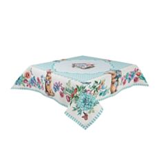 Скатертина гобеленова Limaso BLUE BUNNIES-220 Пасхальні мотиви 137*220 см - фото