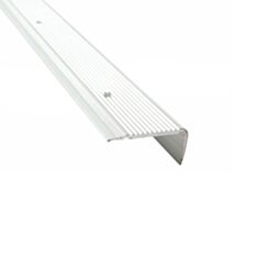 Поріг алюмінієвий ТІС АС22-с27 сходовий рифлений 45*22 мм 2,7 м срібло - фото