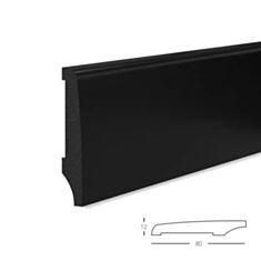 Плінтус MARCO decor SPC 8012-101 чорний 12*80*2500 мм - фото