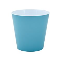 Горшок Алеана Деко со вставкой 114038 13*12,5 см голубой/белый - фото