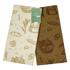 Набор вафельных полотенец Home Line Хлеб пшеничный 181108 45*60 см 2 шт - фото