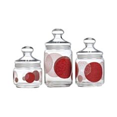 Набір банок для сипучих Luminarc Constellation Red N1637 E - фото