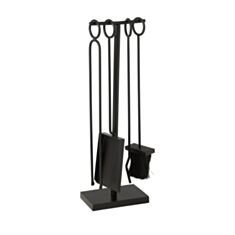 Приладдя для каміна J-Line Metal Noir 46029 5 предметів 61 см - фото