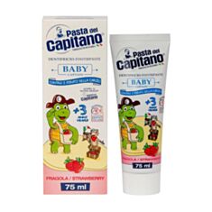 Зубная паста детская Pasta Del Capitano Baby Strawberry 3+ 75 мл - фото