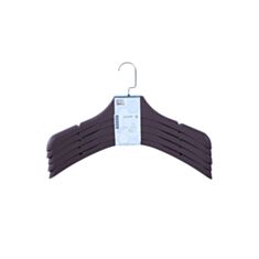 Набор вешалок для одежды Алеана 127027 5 шт 45,5 см темно-коричневый - фото