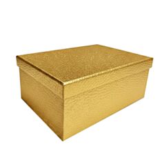 Коробка подарункова Дім Упаковки Золотий блиск 1110109609 35*27*15,5 см - фото