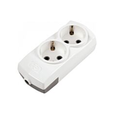 Колодка Gunsan Aras 301200 2 гнізда з заземленням і шторками - фото