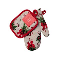 Набір рукавиця та прихватка Прованс Stripe Balls - фото