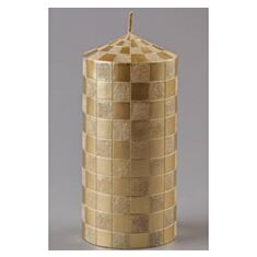 Свічка в клітинку золота Elisey 055Q 15см - фото