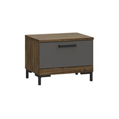 Тумба приліжкова Forte Quetore QTRK01 бейкерсфілдський горіх/сіра - фото