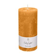 Свеча цилиндр раскрывается Candy Light С07*15/1-2.9 медово-золотая - фото