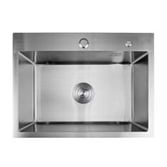 Кухонная мойка Kroner KRP Geburstet-5843HM интегрированная 58*43 см - фото