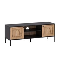 Тумба під телевізор Henry B дуб вотан/чорний - фото