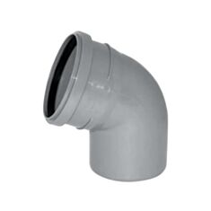 Коліно каналізаційне Інсталпласт внутрішнє 67° 110 мм - фото