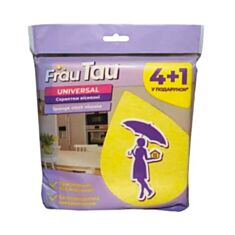 Серветки віскозні Frau Tau Universal 4+1 шт - фото
