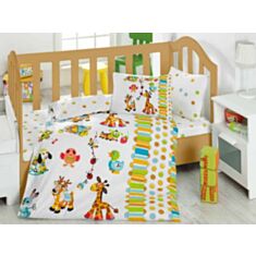 Комплект постільної білизни Cotton Box Baby Ranforce Oyun Bahcesi Turquiose 100 * 150 - фото