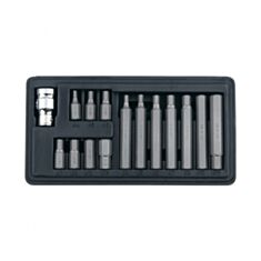 Набір біт Matrix 113139 HEX хвостовик шестигранник CrV 15 шт - фото