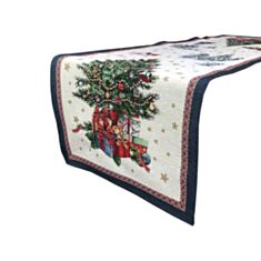 Дорожка новогодняя гобеленовая Прованс Blue sky 35*100 см - фото