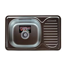 Кухонная мойка Platinum 6642 0,8 мм 660*420*180 декор - фото