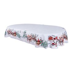 Скатертина новорічна гобеленова Limaso SLED OVAL-300 137*300 см - фото