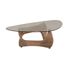 Столик журнальний скляний Omega дуб сонома - фото