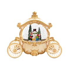 Новорічний ліхтар Elisey Карета зі сніговиком 9240-029 22 см  - фото