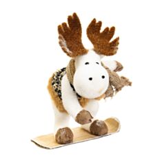 Новогодняя игрушка Elisey 011NS Лось сноубордист - фото
