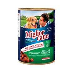 Консерва для собак Migliorcane з яловичиною та овочами 405 г - фото