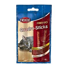 Ласощі для котів Trixie Premio Quadro-Sticks з м'ясом ягняти та індички 20 г - фото
