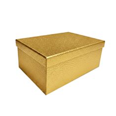 Коробка подарункова Дім Упаковки Золотий блиск 1110109607 31*23*13,5 см - фото