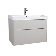 Тумба Aqua Rodos Amerina консольный кашемир с умывальником Deep 90 см - фото