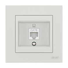 Розетка комп'ютерна El-Bi Vega CAT6 510-016200-247 біла матова - фото