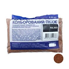 Пісок кварцевий Aura М 1,0-1,6 мм 8023 помаранчево-коричневий 1 кг - фото