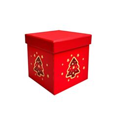 Коробка подарункова Дім Упаковки Новорічна 4110116403 12,5*12,5*12,5 см - фото