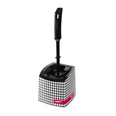 Ершик для унитаза York Pepita 064082 черно-белый - фото