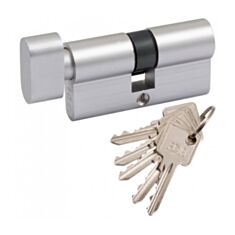 Циліндр RDA 30/30 60 мм з воротком матовий хром - фото