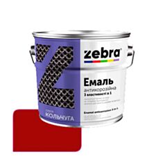 Емаль антикорозійна Zebra 3 в 1 Кольчуга 76 темно-вишнева 0,7 кг - фото