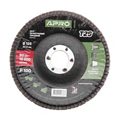 Круг пелюстковий торцевий Apro 830466 P100 Т29 125 мм - фото