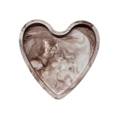 Подставка Cute Сердце коричневый мрамор - фото