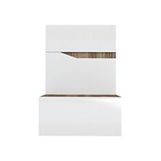 Тумба приліжкова Paris M дуб cонома трюфель/білий глянець - фото