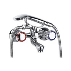 Смеситель для ванны настенный с душевой лейкой Ferro Standard BST11 хром - фото