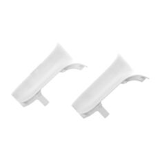 Комплект кутів внутрішніх для плінтуса ТІС 0001-ПЛГВК білі 2 шт - фото