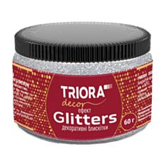 Декоративні блискітки Triora 162 срібло 60 г - фото